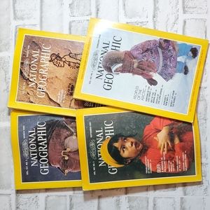 Vintage 1980s Bundle National Geographic Magazine China Sharks Silver Artic